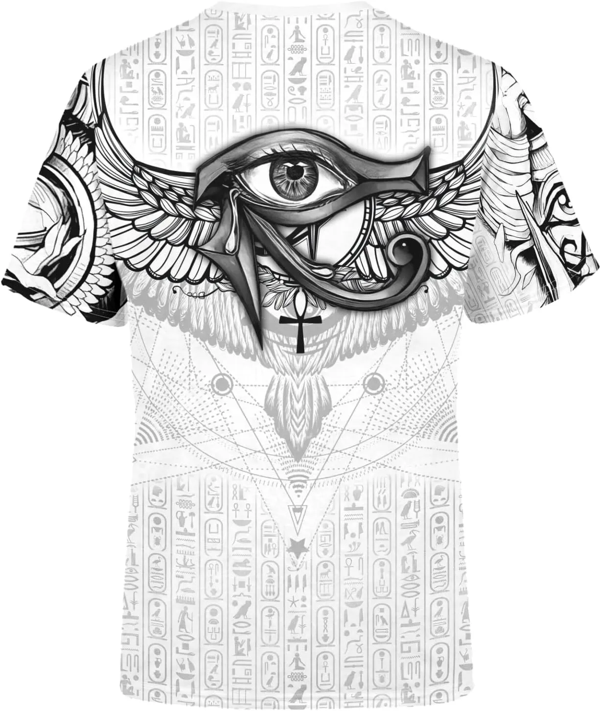 BJU Ancient Egypt Graphic T-Shirt Crewneck Tee 3D Printed Short Sleeve Loose Casual Top Unisex