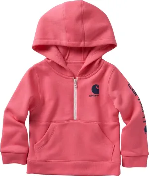 Carhartt Girls' Long-Sleeve Half-Zip Hooded Sweatshirt