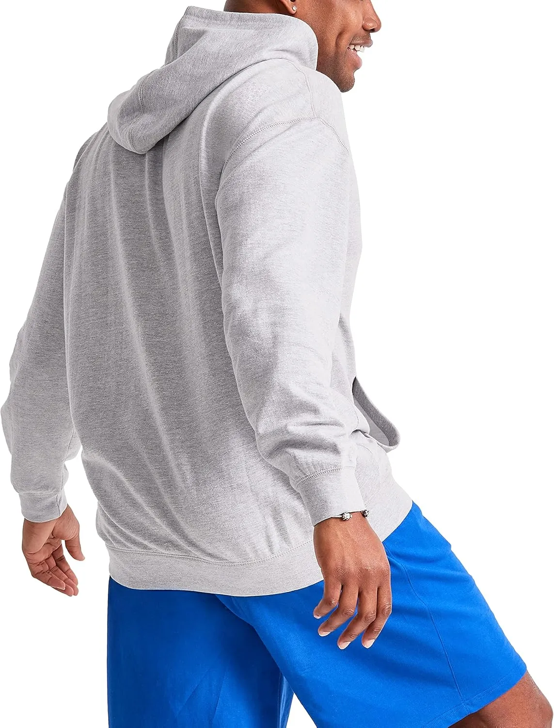 Champion Men's Powerblend Fleece Hoodie Sweatshirt with Script Logo (Regular and Big & Tall)