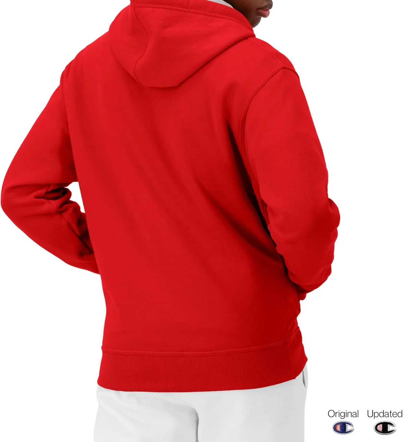 Champion Men's Powerblend Fleece Hoodie Sweatshirt with Script Logo (Regular and Big & Tall)