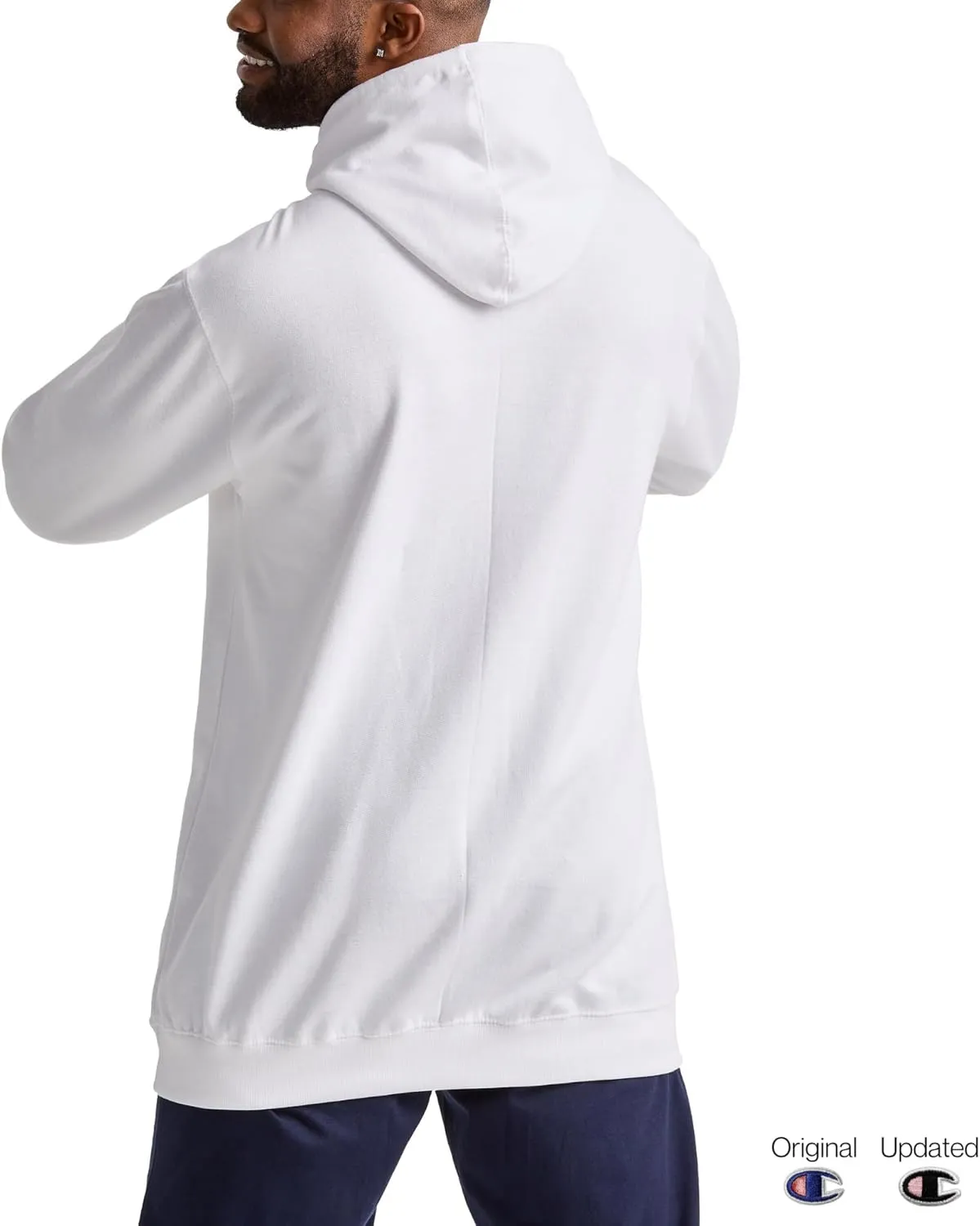 Champion Men's Powerblend Fleece Hoodie Sweatshirt with Script Logo (Regular and Big & Tall)