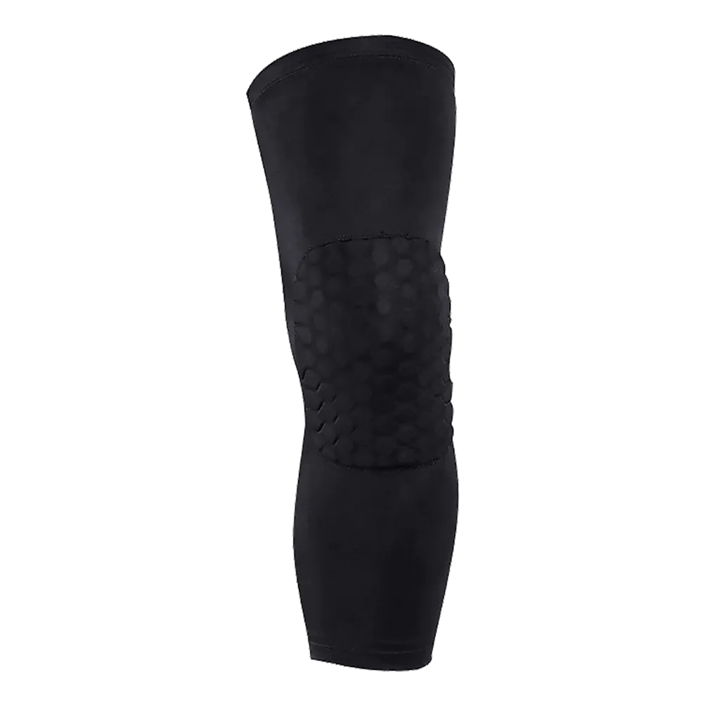 Compression Knee Sleeve Guard, Extended Length, Black