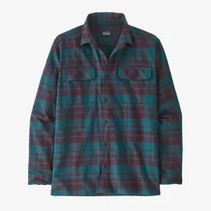 Fjord Patagonia Men's Mid-Weight Organic Cotton Flannel Long Sleeve Shirt , Ice Caps color: Belay Blue