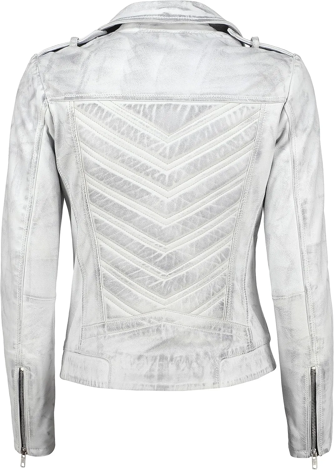 Jild Biker Style Vintage Leather Jacket Women - Casual Fashion Motorcycle Zip-Up Lightweight Coat Collar Women Leather Jacket