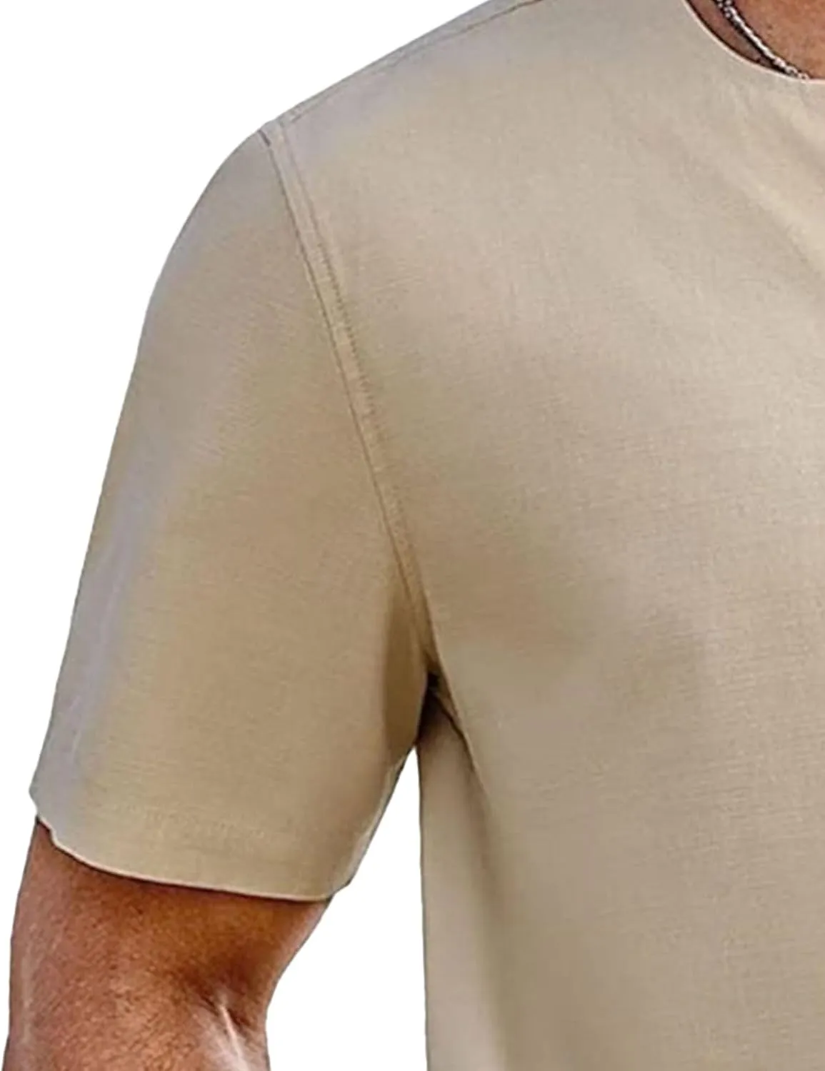 Men's Casual Short Sleeve Stylish Outdoor T-Shirts V-Neck Breathable Pullover Tee Short Sleeve Cotton Tee Shirts