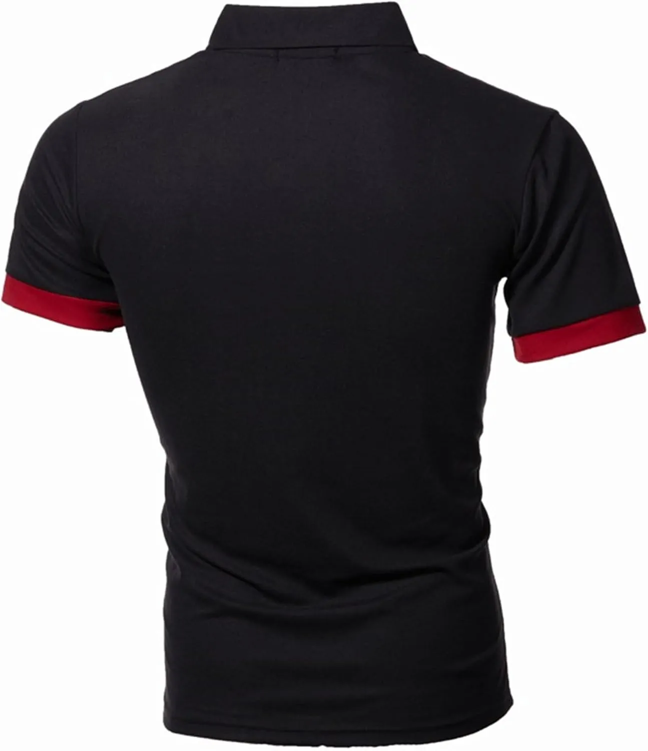 Men's Short Sleeve Stylish Comfort Polo T-Shirts Color Block Slim Fit Summer Tees Lapel Casual Golf Outdoor T-Shirt