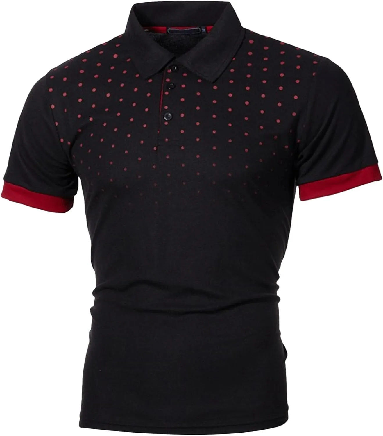 Men's Short Sleeve Stylish Comfort Polo T-Shirts Color Block Slim Fit Summer Tees Lapel Casual Golf Outdoor T-Shirt
