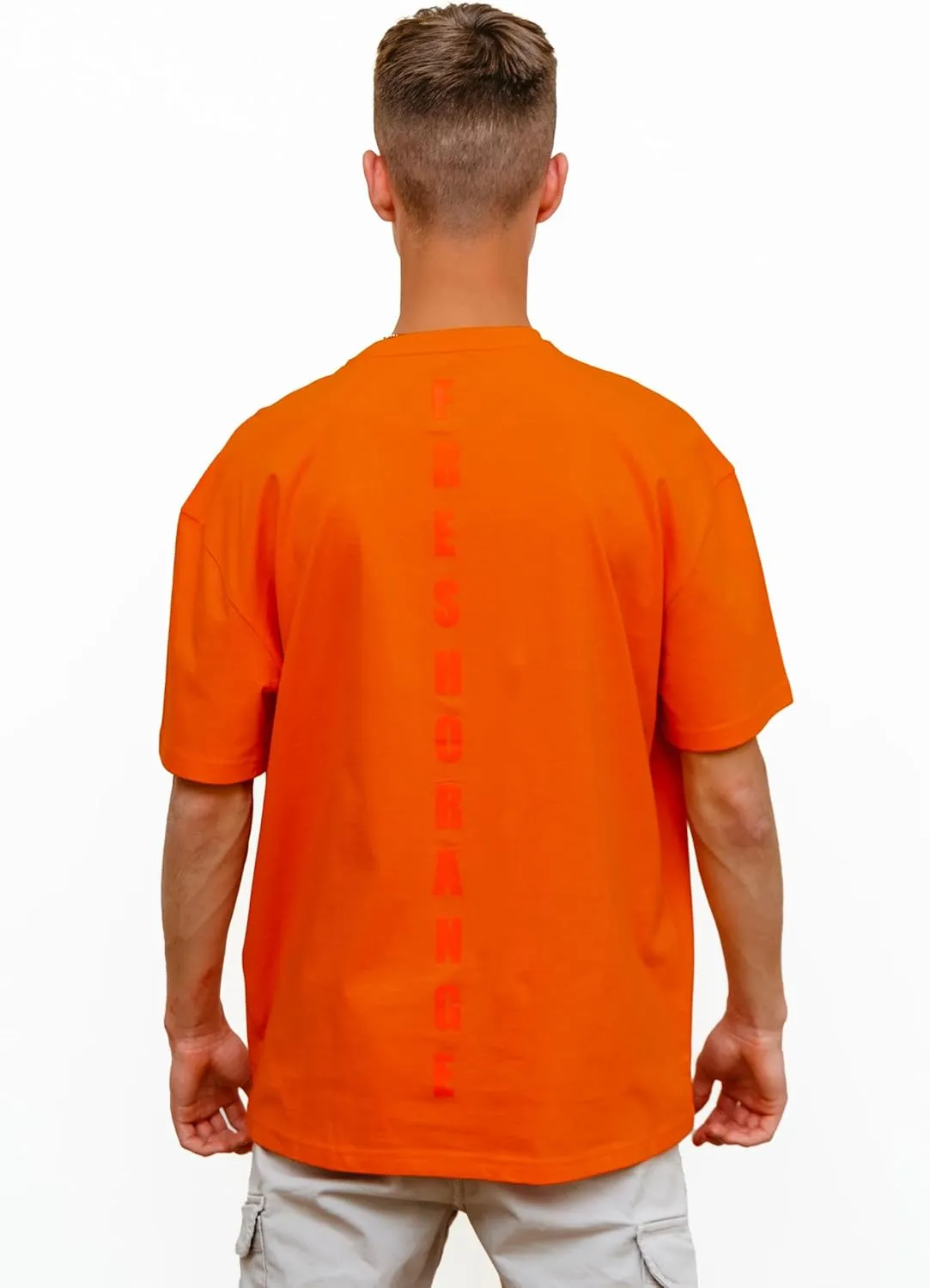 T-TAM Oversized T-Shirt for Women & Men - 100% Soft Cotton Crew Neck Short Sleeve - Printed Letter Basic Tee Shirt