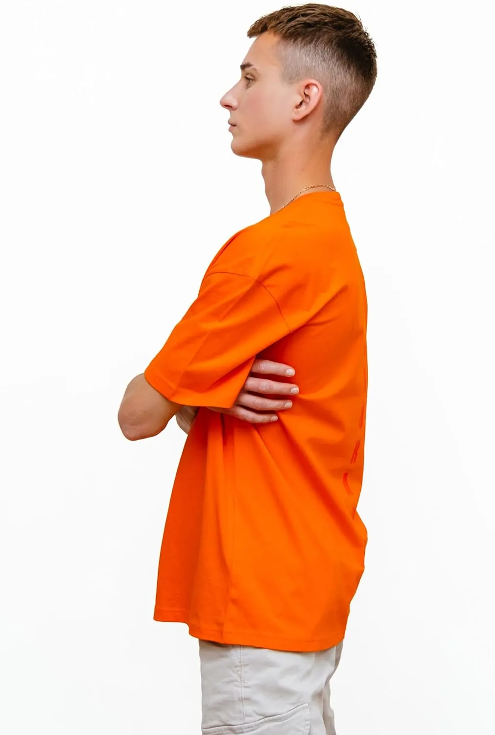 T-TAM Oversized T-Shirt for Women & Men - 100% Soft Cotton Crew Neck Short Sleeve - Printed Letter Basic Tee Shirt