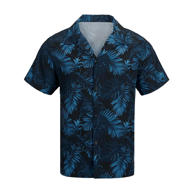 TROPICAL PRINTED ALOHA SHIRT
