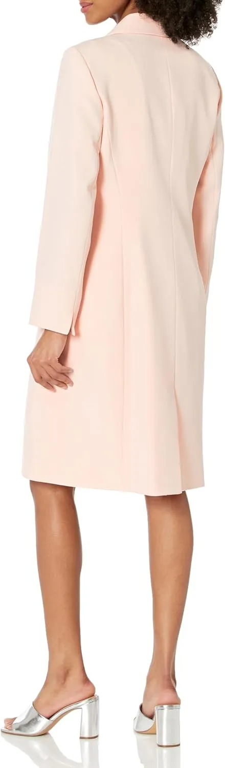 Women's Crepe Long Coat & Sheath Dress