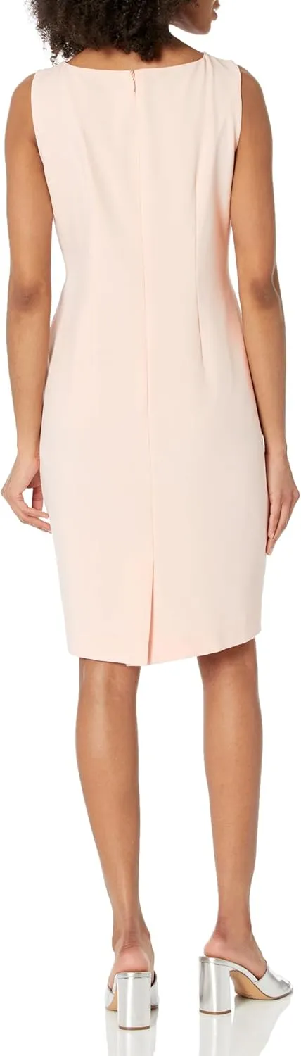 Women's Crepe Long Coat & Sheath Dress