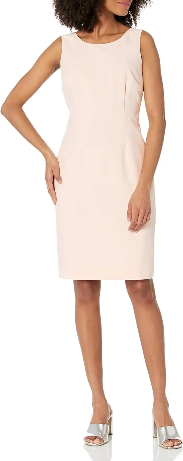 Women's Crepe Long Coat & Sheath Dress